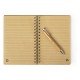 Bamboo notebook approx. A5, ball pen