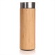 Bamboo thermo mug 400 ml with sieve stopping dregs