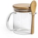 Mug 420 ml with spoon and lid