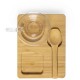 Set, 3 pcs, cup 180 ml, bamboo stand and spoon