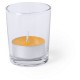 Glass candle holder with scented tea light