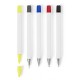 Writing set, pencil, highlighter and ball pens