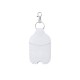 Keyring with pouch for antibacterial liquid container (not included)