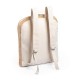 Laminated jute backpack with cotton details