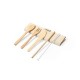 Bamboo cutlery and reusable drinking straw with cleaning blush