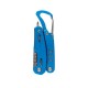 Solid mini multitool with carabiner, blue