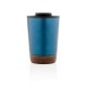 Cork coffee tumbler, blue