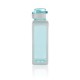 Squared lockable leak proof tritan water bottle, turquoise