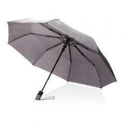 Deluxe 21" foldable auto open umbrella, grey