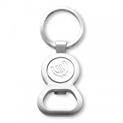 Keyring with bottle opener and token